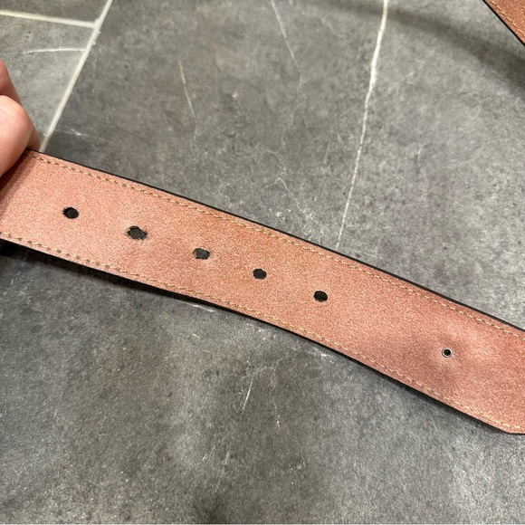 Nocona western belt cowboy cowgirl floral rhinestone embroidered black distress - Picture 7 of 14